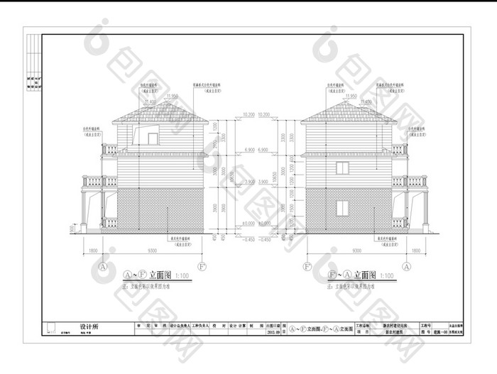 农居房的CAD建筑设计方案图