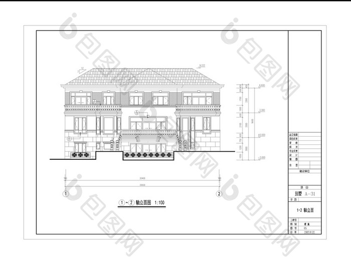 六百八十平米别墅建筑施工图CAD