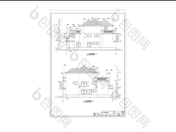 CAD别墅建筑设计的施工图图纸