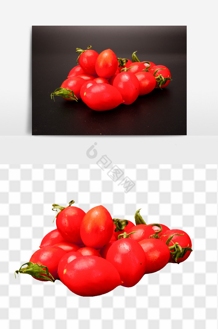 新鲜高清小西红柿圣女果免抠透底水果图片