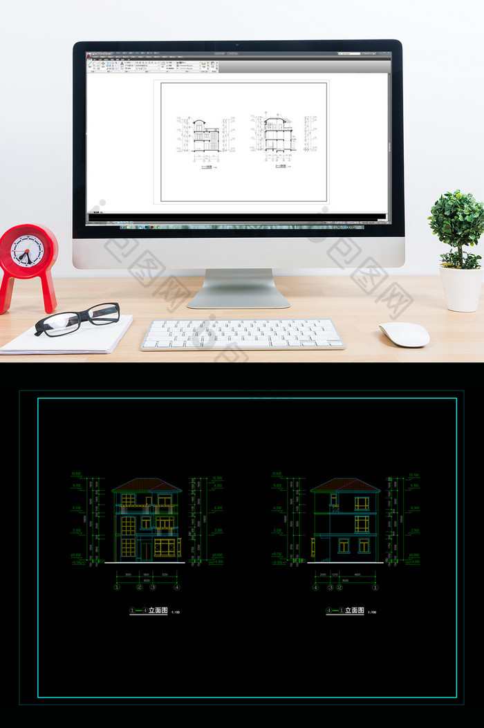 别墅建筑设计CAD建筑施工图