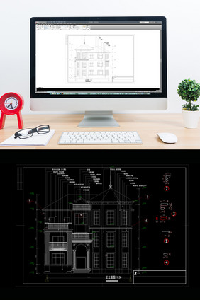 别墅建筑结构电图全套施工图CAD