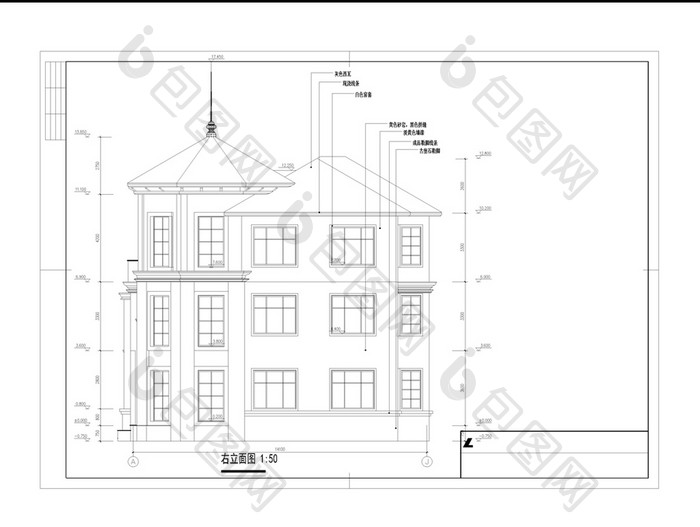 别墅建筑结构电图全套施工图CAD