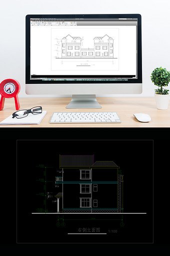 豪华别墅建筑CAD建筑方案设计图图片