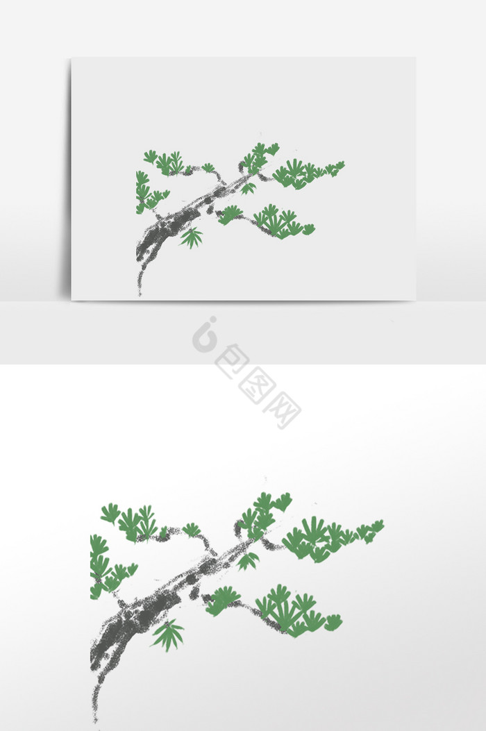 松树插画图片