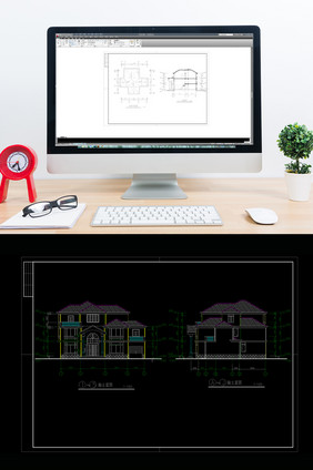 三层别墅小楼建筑设计CAD施工图
