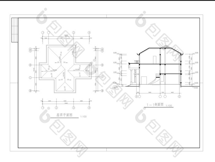 三层别墅小楼建筑设计CAD施工图