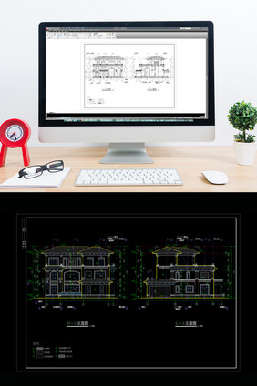 奢华别墅建筑设计施工图全套CAD