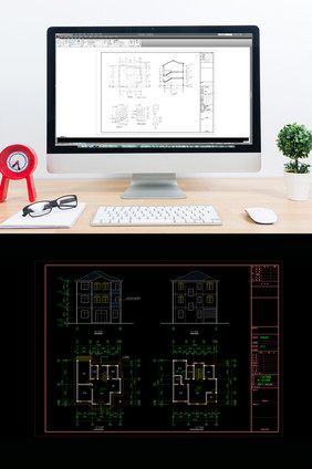 三层住宅建筑设计施工图CAD图纸