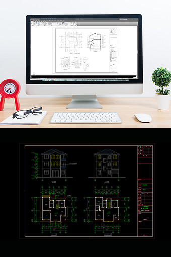 三层住宅建筑设计施工图CAD图纸图片