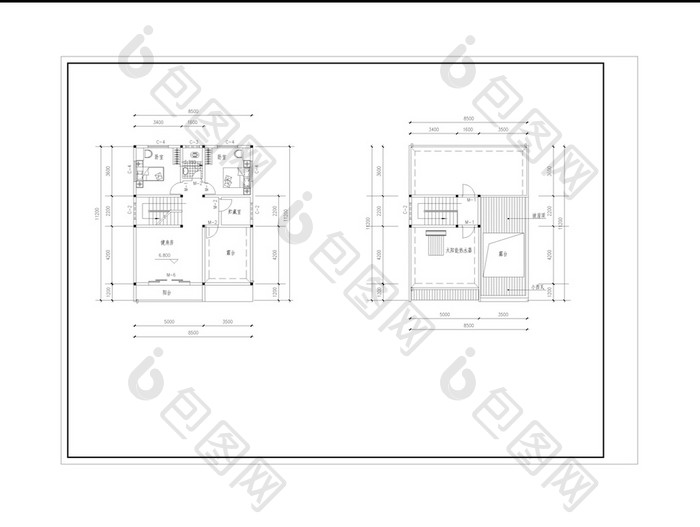 三层住宅建筑设计方案与施工图CAD