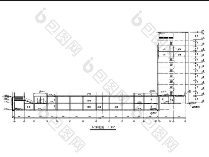 地下商场及宾馆CAD建筑施工图