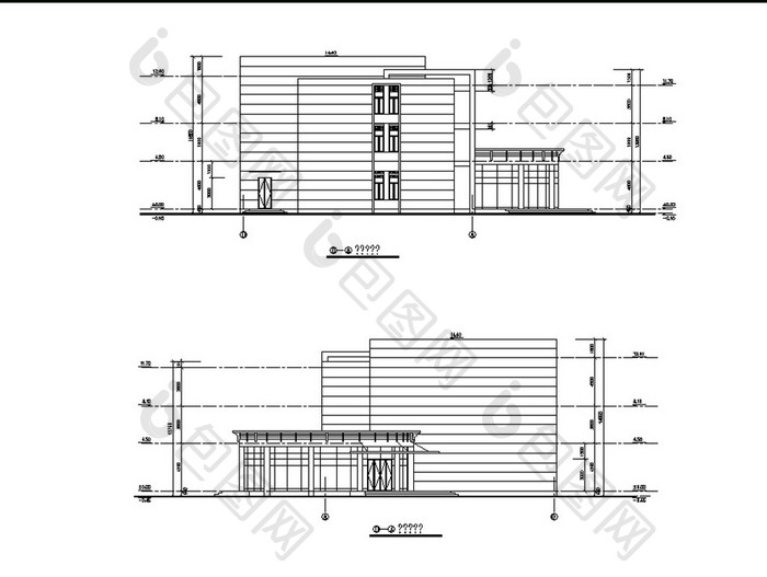 多层饭店建筑设计CAD施工图