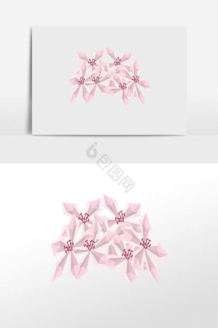 粉樱花插画图片