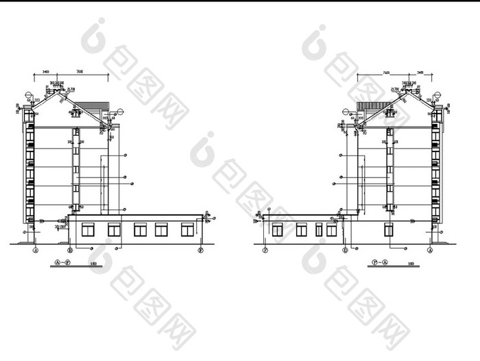 多层商住楼CAD建施图纸