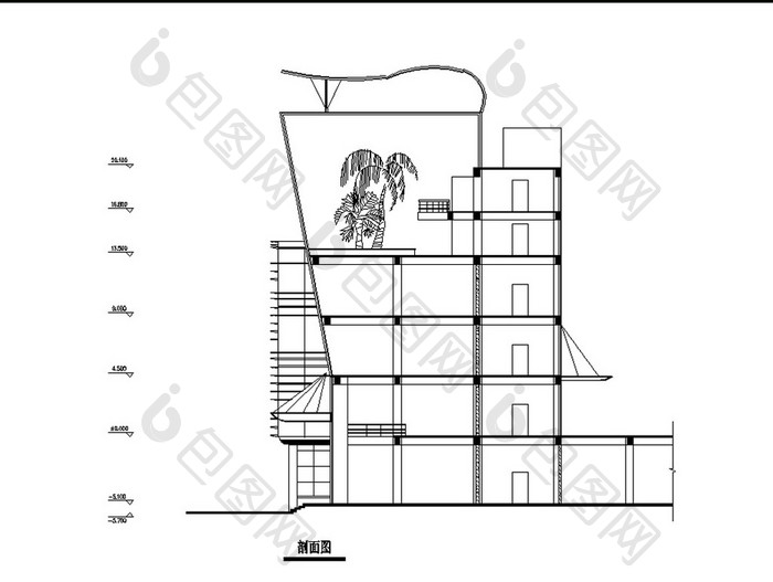 临街商场的CAD建筑设计方案