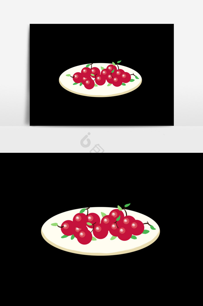 盘子樱桃水果图片