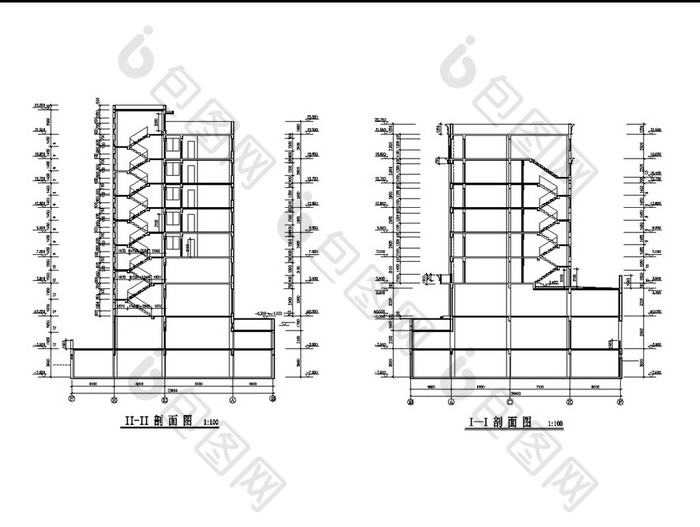 大厦的CAD建筑设计施工图图纸