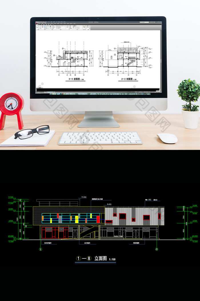 小区商店建筑施工图CAD