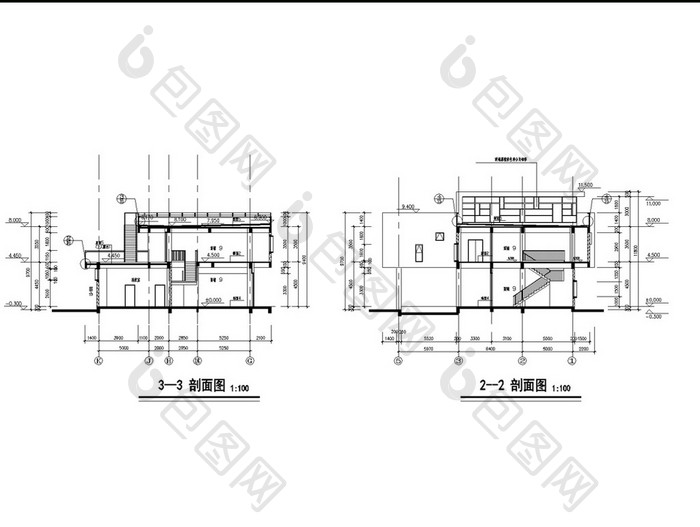 小区商店建筑施工图CAD