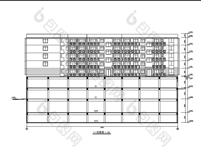 商场建筑CAD方案图附带地下停车场