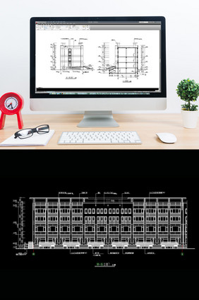 商场平立剖面图建筑方案图纸CAD