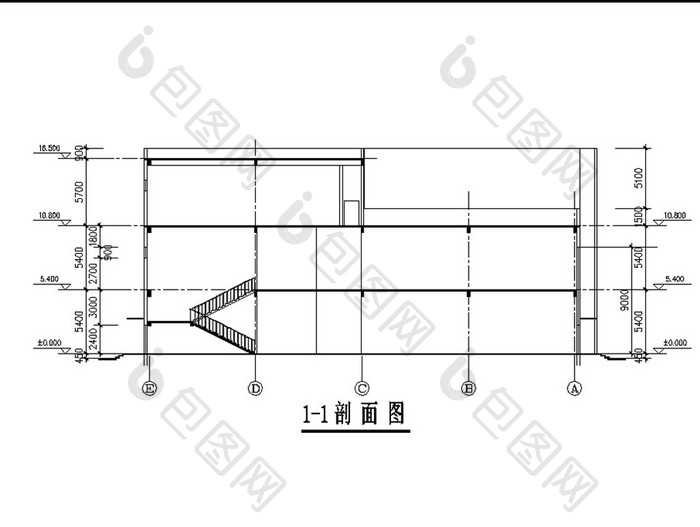 CAD商场建筑施工图纸