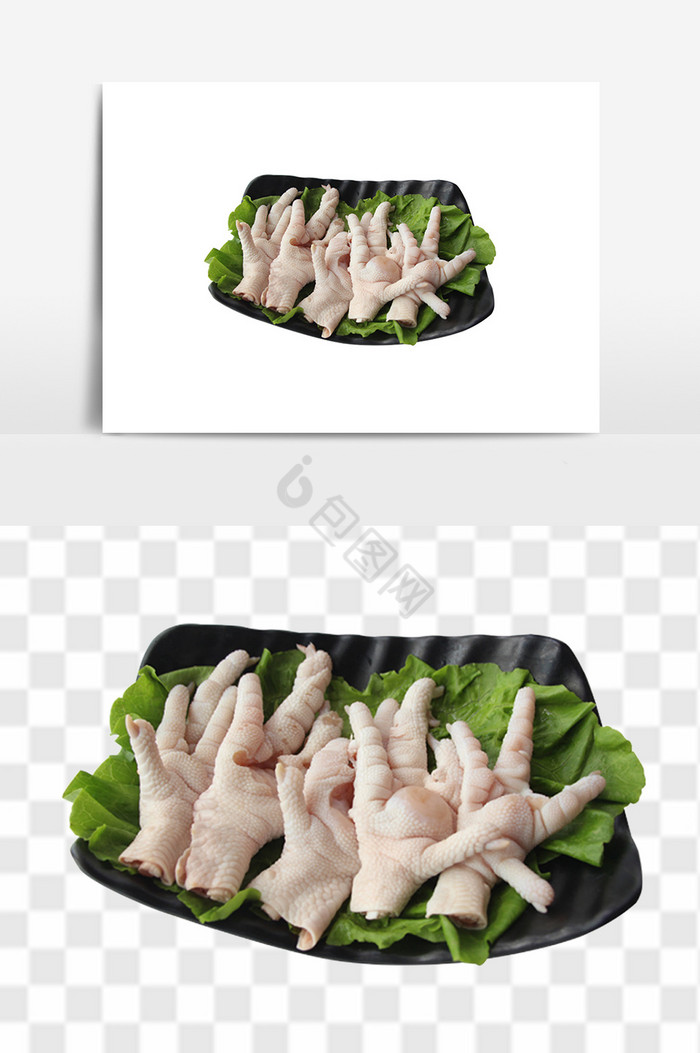 火锅食材新鲜带骨鸡爪食品图片