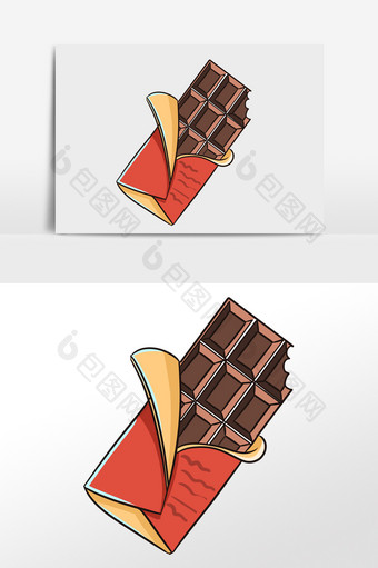 食品巧克力插画元素图片