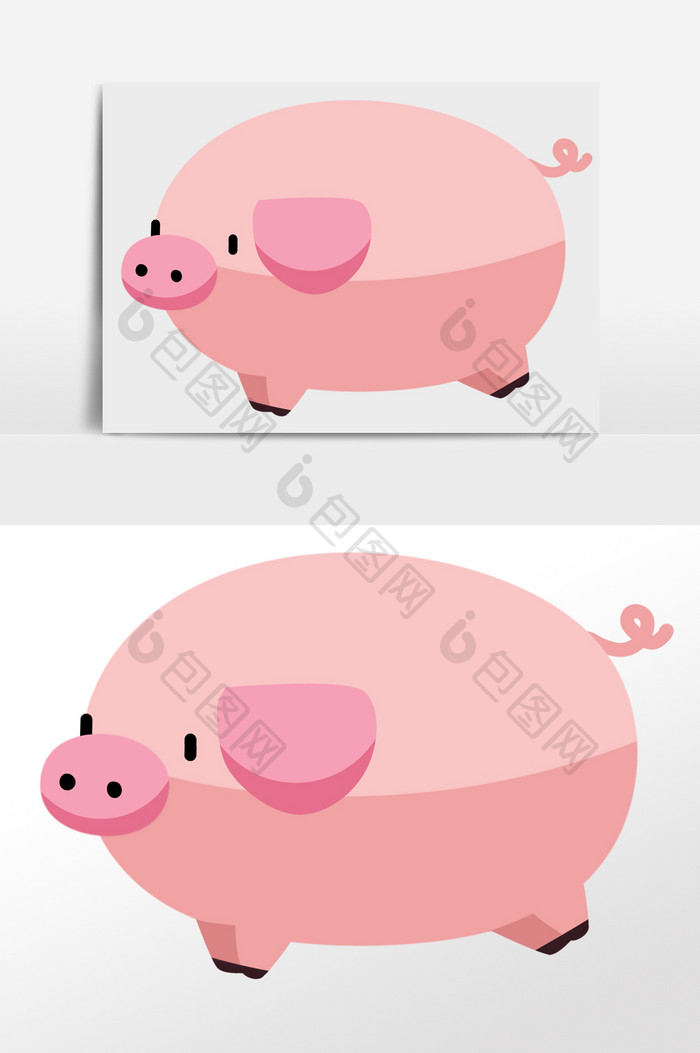 动物小猪插画元素