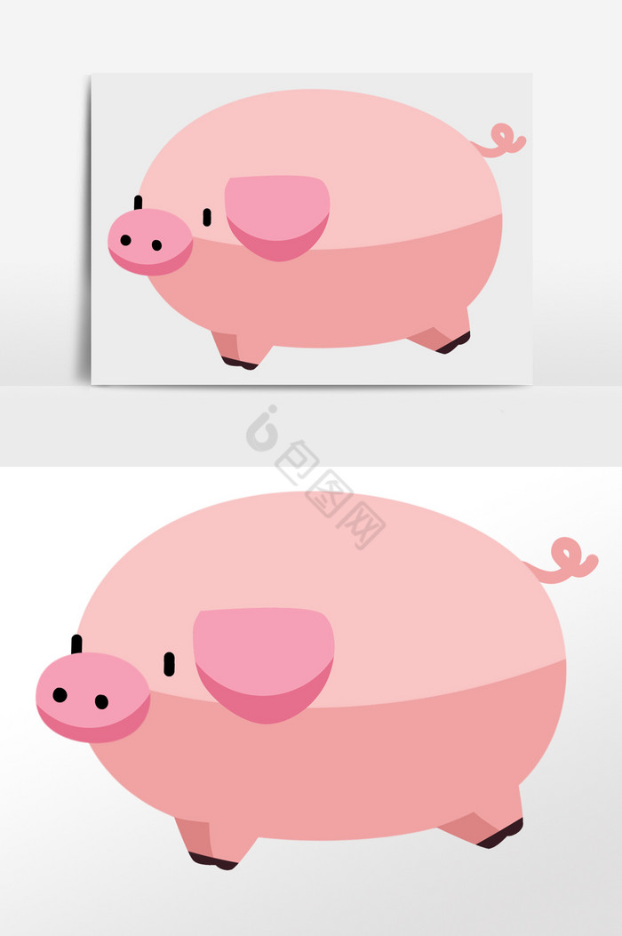 动物小猪插画图片