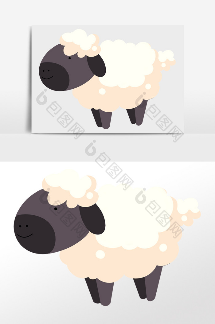 动物绵羊插画元素