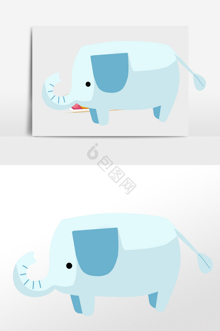 动物大象插画图片