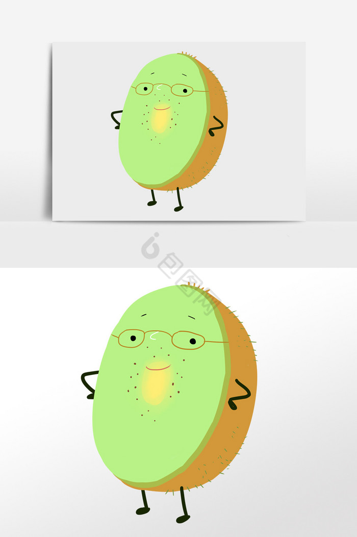 水果猕猴桃插画图片