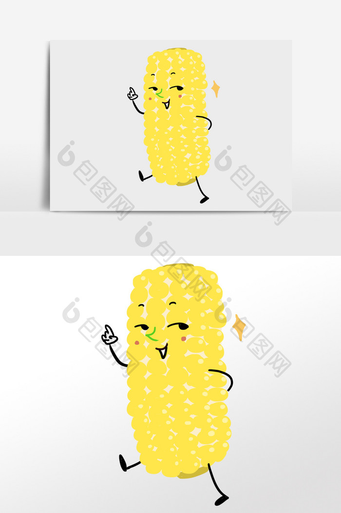 水果玉米插画元素