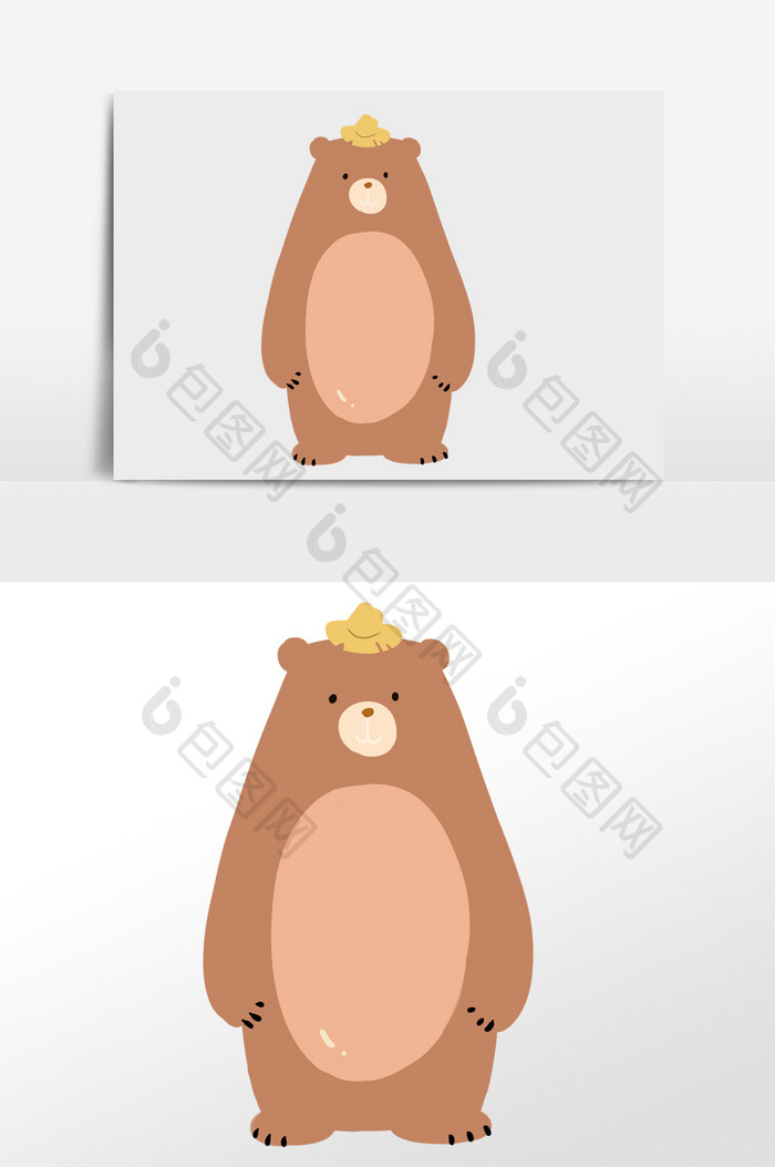 动物狗熊插画元素