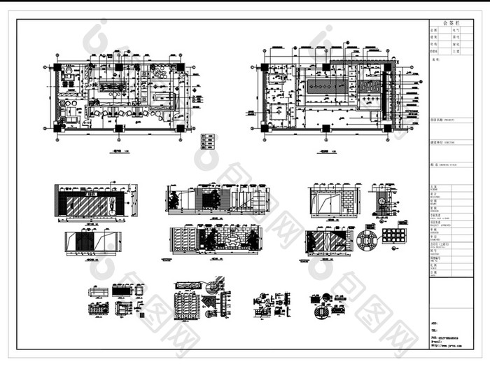 会所一进院CAD施工图纸