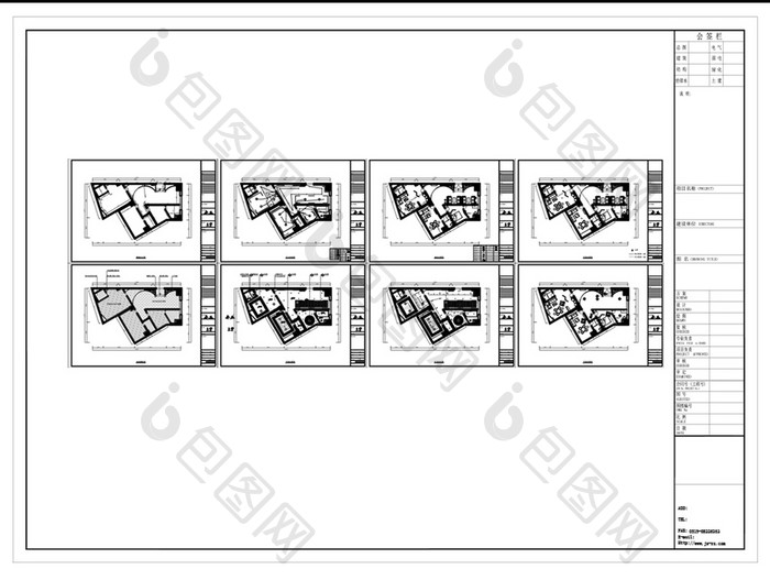 茶楼空间设计CAD施工图