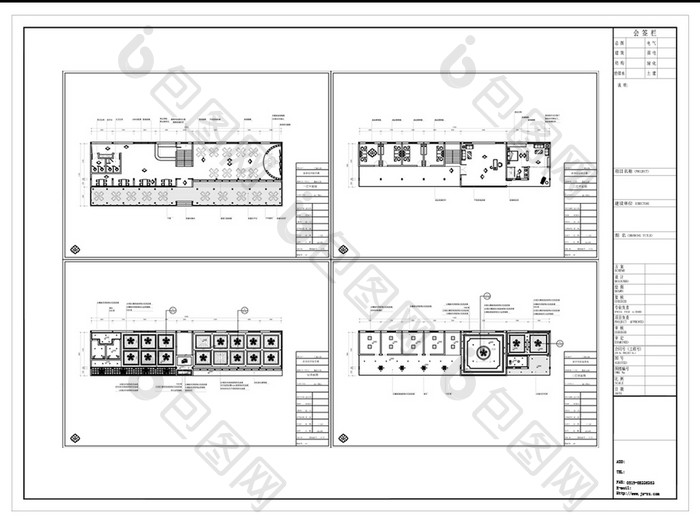 度假村茶楼CAD施工图