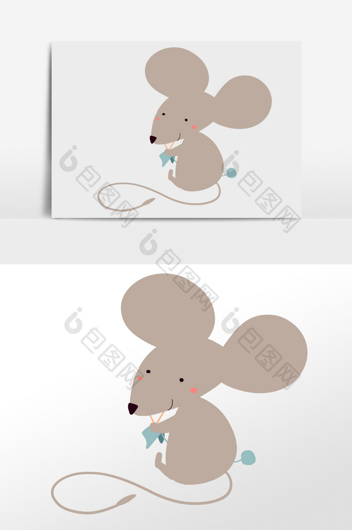 手绘动物老鼠插画元素