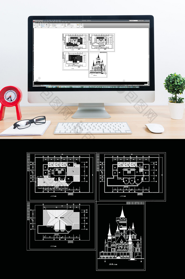 欧式建筑设计CAD施工图纸图片图片