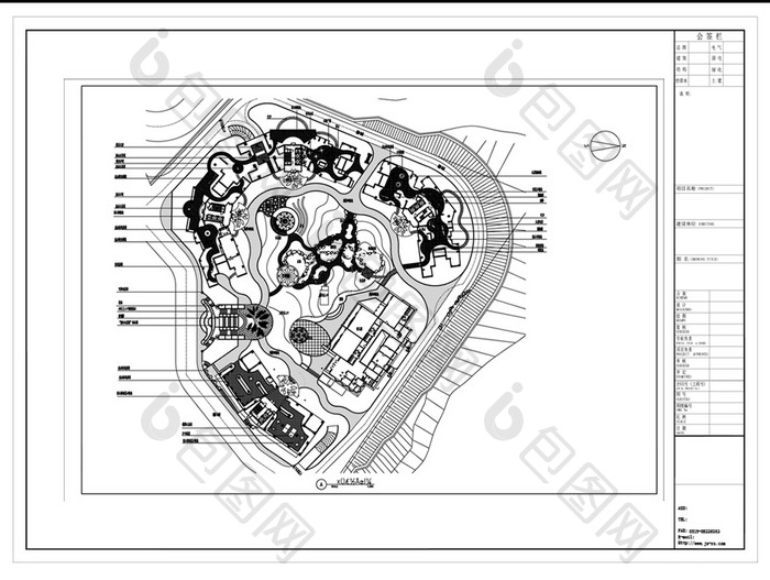 小区园林功能空间规划设计CAD图纸