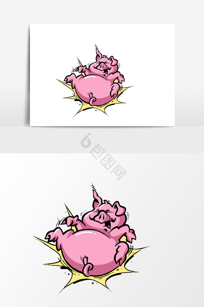 插画猪猪图片