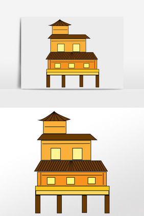 城市建筑高楼插画元素