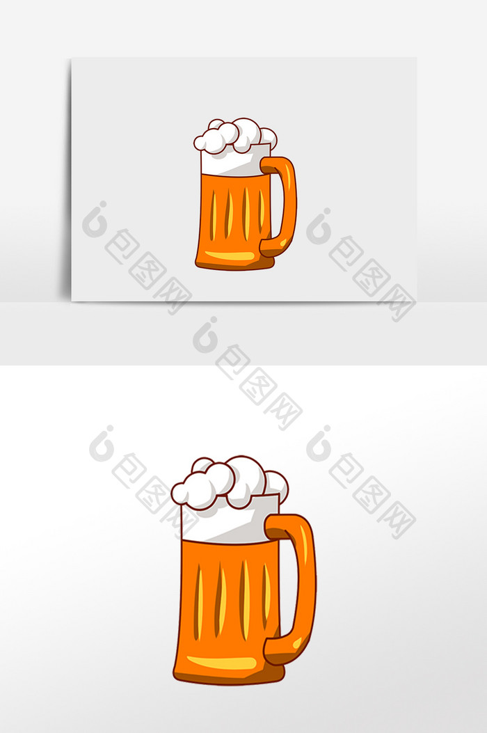 啤酒饮料插画元素