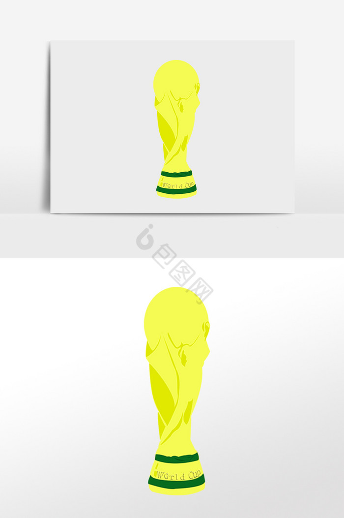 2018世界杯奖杯插画图片