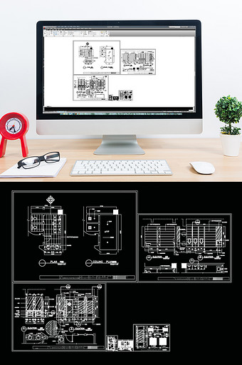 CAD工装卫生间设计图片