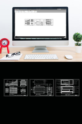 CAD休息间边柜设计