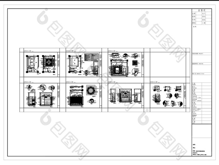 KTV包厢CAD施工图方案