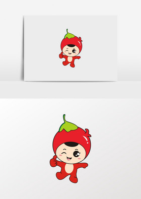 蔬菜标志蕃茄宝宝西红柿logo